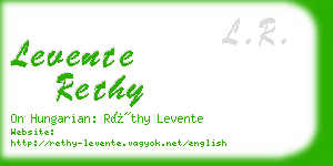 levente rethy business card